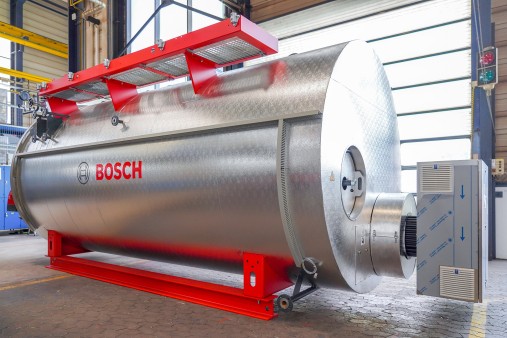 Hybrid boiler at the Bosch factory shortly before being shipped