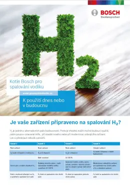 Kotle Bosch pro spalování vodíku