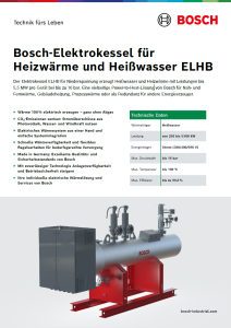 Bosch-Elektrokessel für Heizwärme und Heißwasser ELHB Bosch-Elektrokessel für Heizwärme und Heißwasser ELHB
