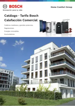 Tarifa Bosch Calefacción Comercial 2026