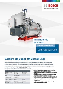 Flyer Bosch Caldera de vapor Universal CSB Flyer Bosch Caldera de vapor Universal CSB