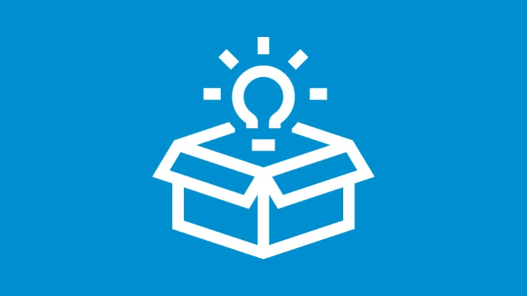 Box with lightbulb icon