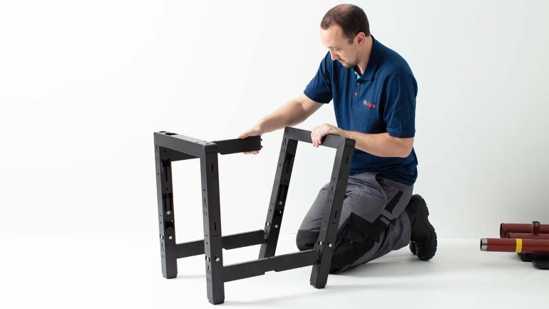 Man building a chair