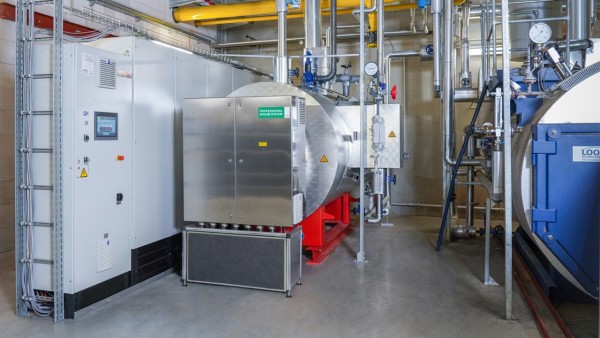 Электропаровой котел ELSB дополняет существующую газовую котельную.