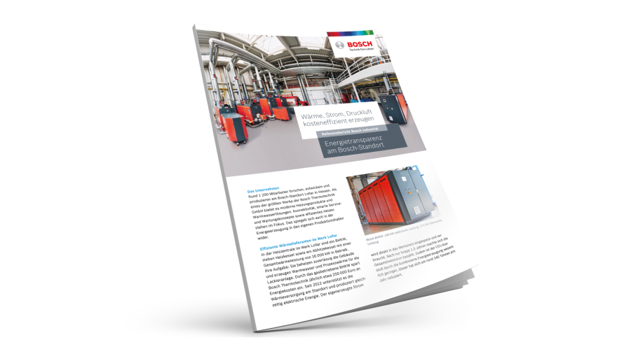 Stabilimento Bosch a Lollar: produrre energia, aria compressa e calore in modo efficiente