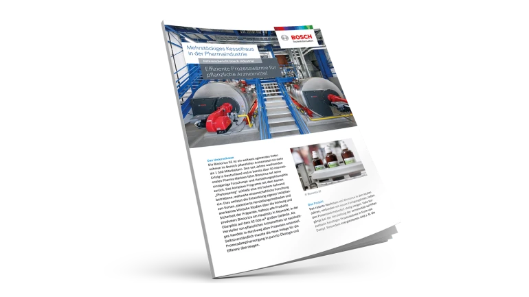 Sala caldaie a più piani presso il produttore farmaceutico Bionorica