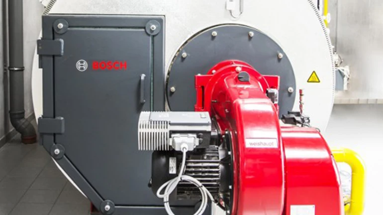 Instalação de caldeira de vapor