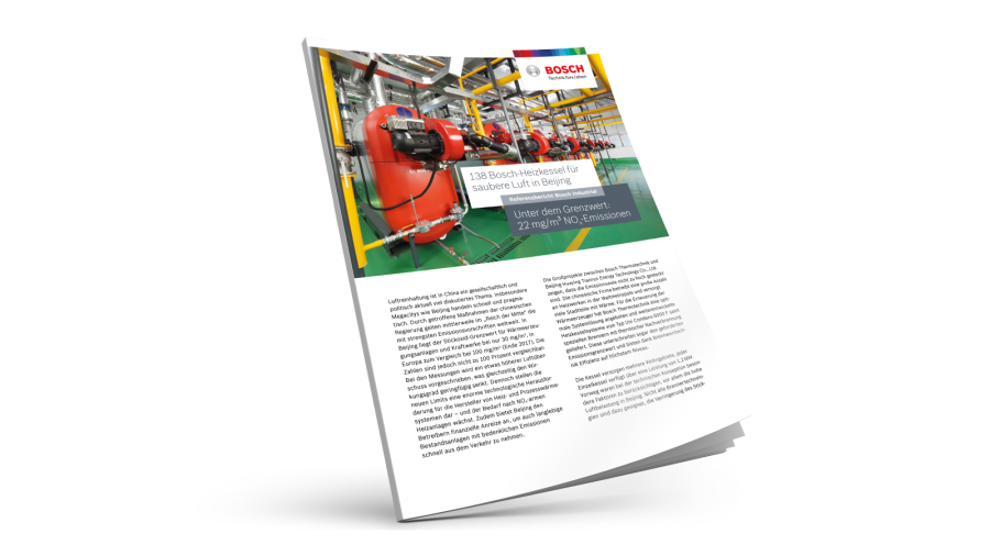 138 vykurovacích kotlov Bosch pre čistý vzduch v Pekingu